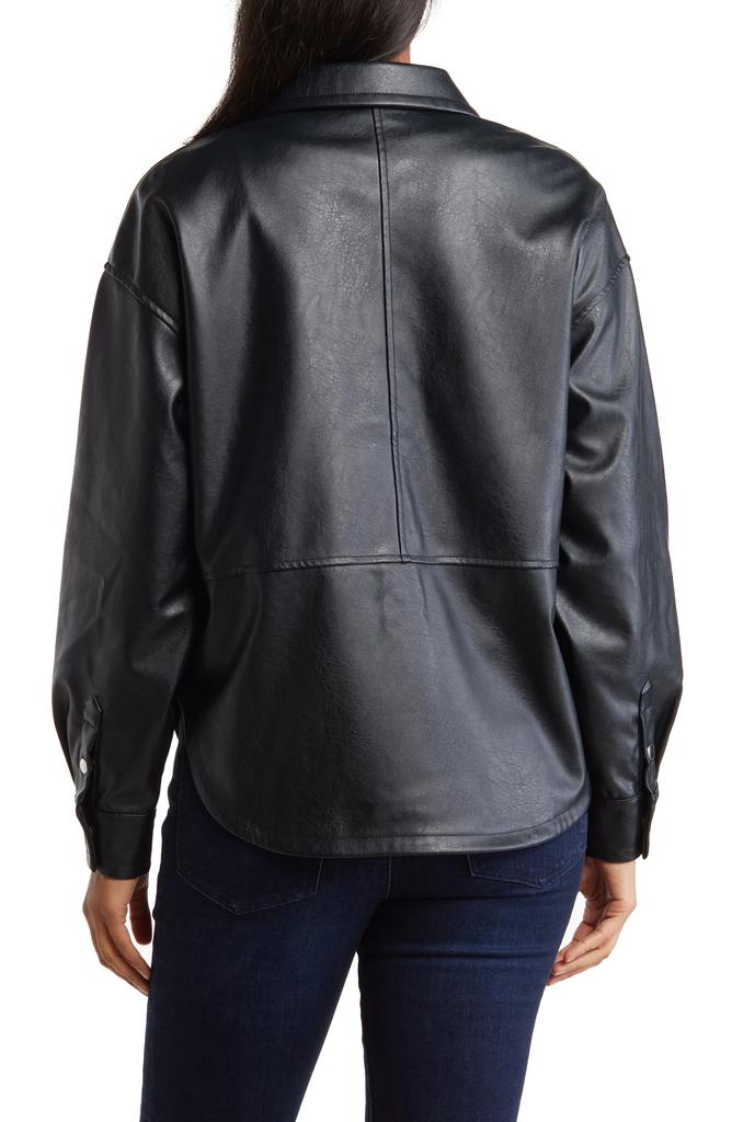 Wildfox Oversize Faux Leather Shirt Jacket