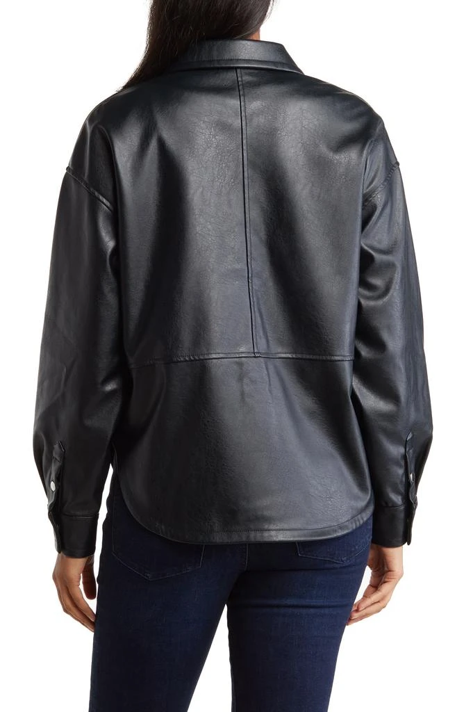 Wildfox Oversize Faux Leather Shirt Jacket 2