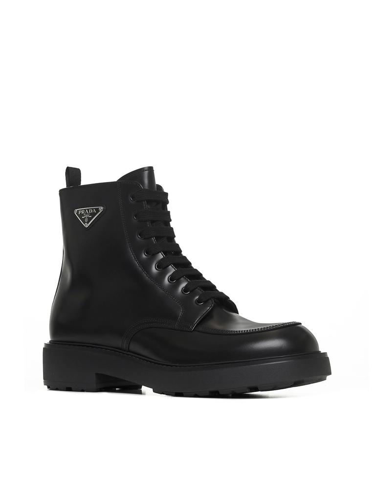 PRADA CALZATURE PRADA CALZATURE | Logo-plaque leather ankle boots | Man | 6