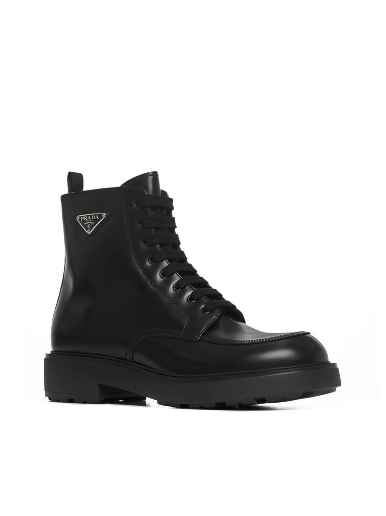 PRADA CALZATURE PRADA CALZATURE | Logo-plaque leather ankle boots | Man | 6 2
