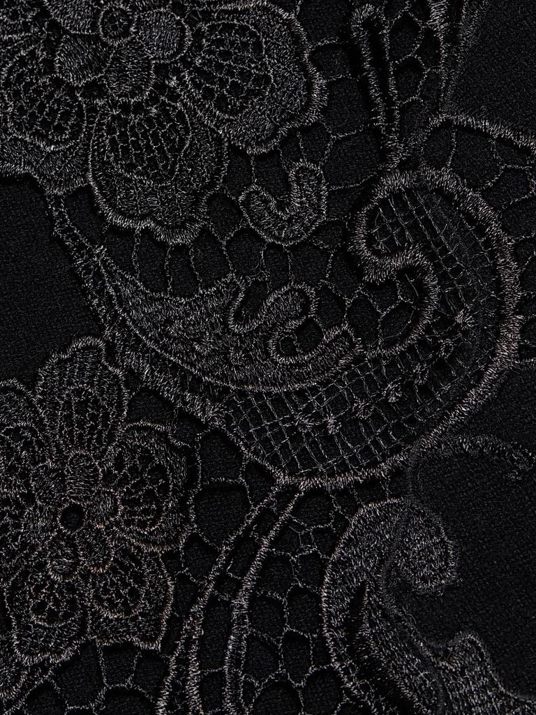 Sofia Cashmere Lace-Trim Cashmere Knit Cape 7