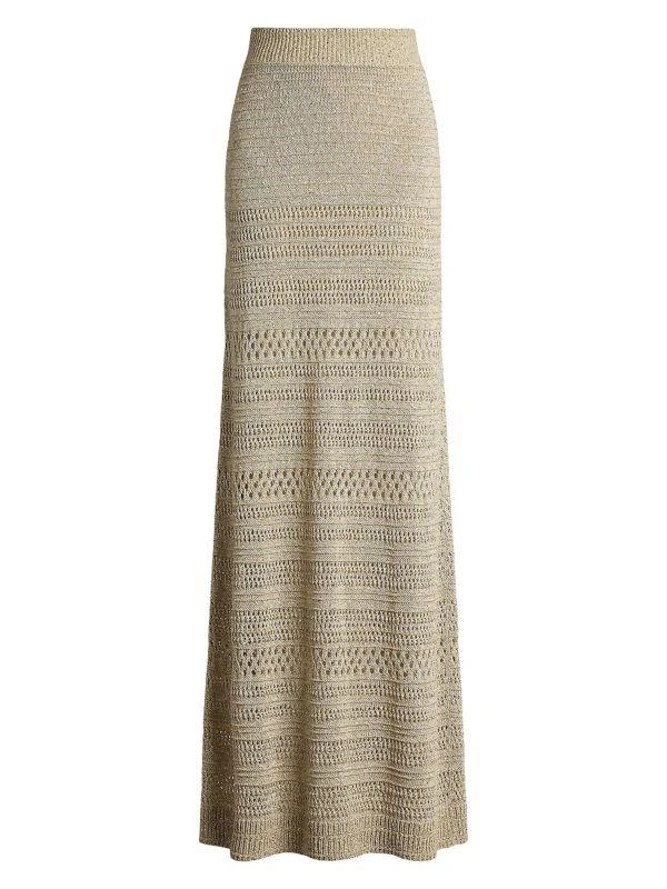 Ralph Lauren Textured Knit Maxi Skirt 6