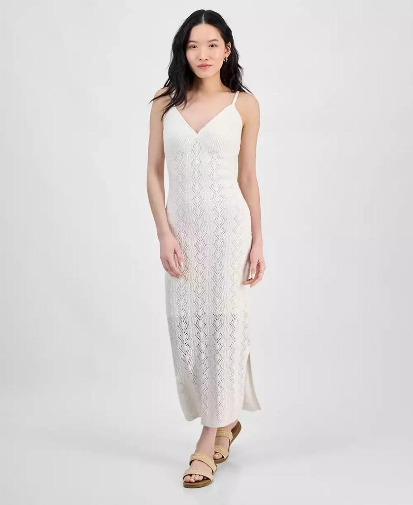 Hippie Rose Juniors' Seashell Crochet Midi Dress 1