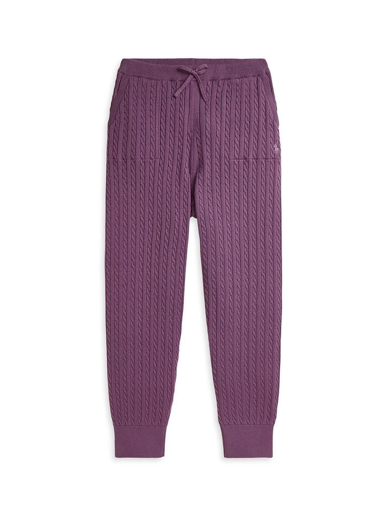 Ralph Lauren Girl
s Mini-Cable Cotton Jogger Pants