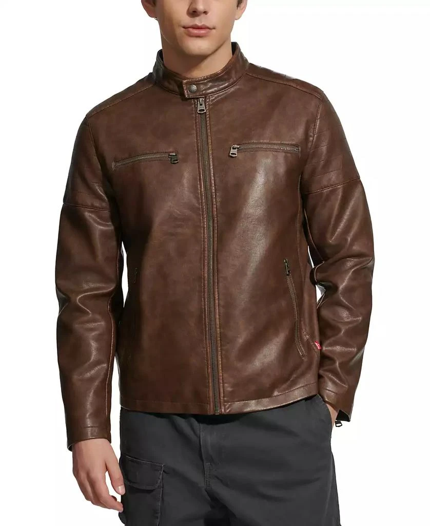 Levi's Men's Faux Leather Racer Jacket 5