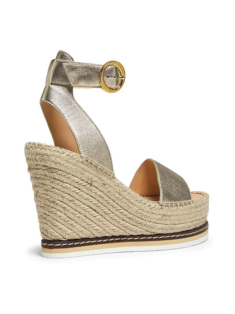 Odissì Lily 115MM Metallic Leather Espadrille Wedge Sandals 3