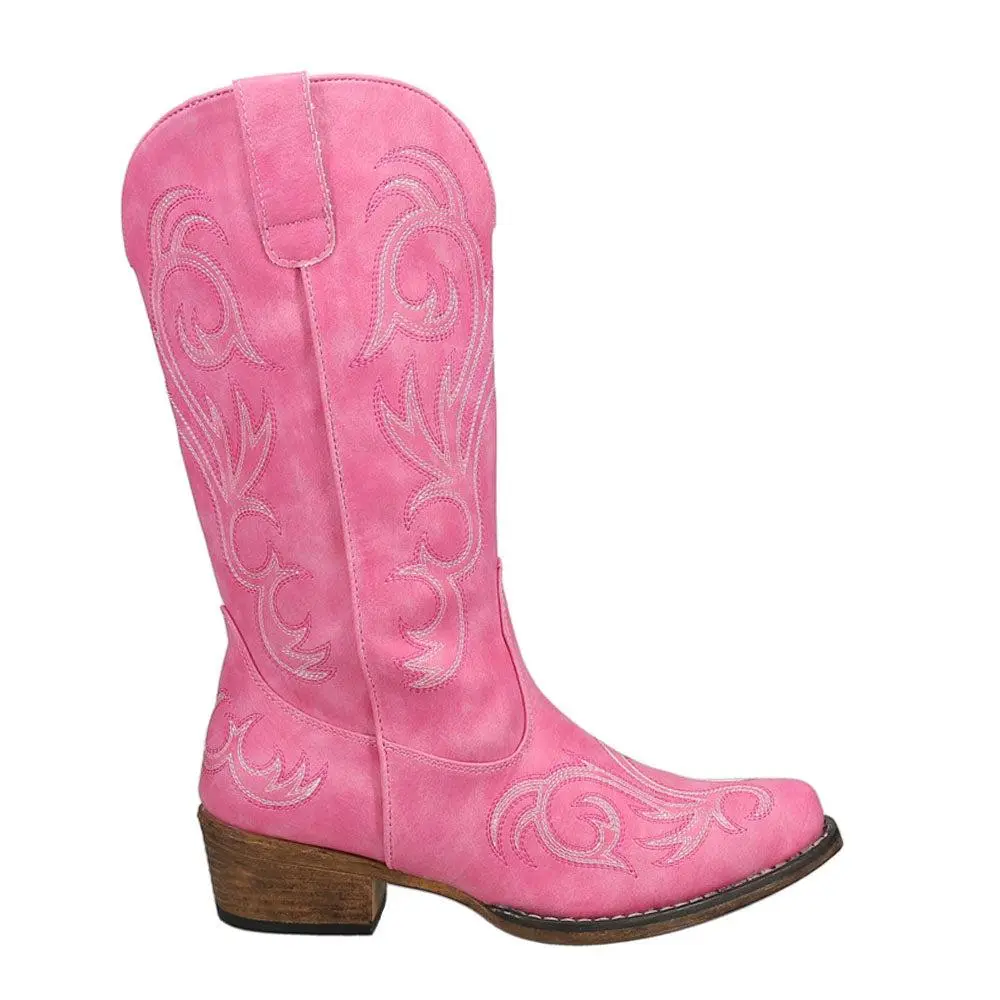 Roper Riley Embroidered Snip Toe Cowboy Boots