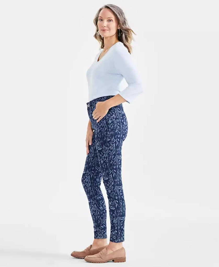 Style & Co Petite Printed Mid-Rise Curvy Skinny Jeans, Created for Macy's 3