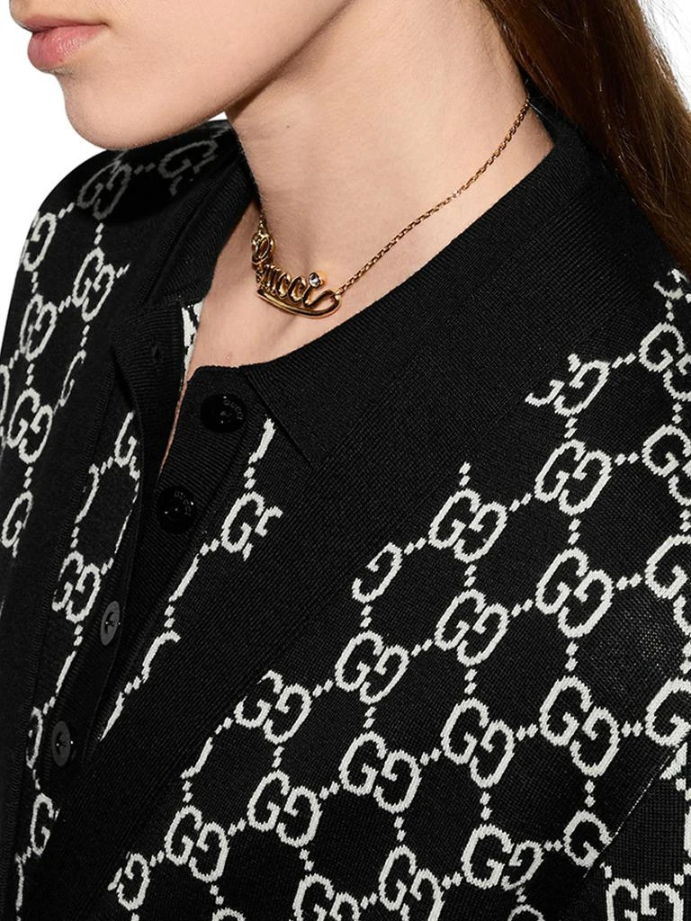 Gucci REVERSIBLE CARDIGAN IN WOOL JACQUARD GG 5