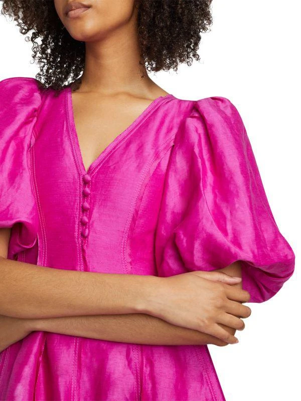 Shop Dusk Linen-Blend Puff-Sleeve Midi-Dress on Sale at BeyondStyle  Get  61% Off Dusk Linen-Blend Puff-Sleeve Midi-Dress with Limited-Time Flash  Deals, Exclusive Discounts, and Special Offers. Enjoy Unbeatable Savings on  Dusk Linen-Blend