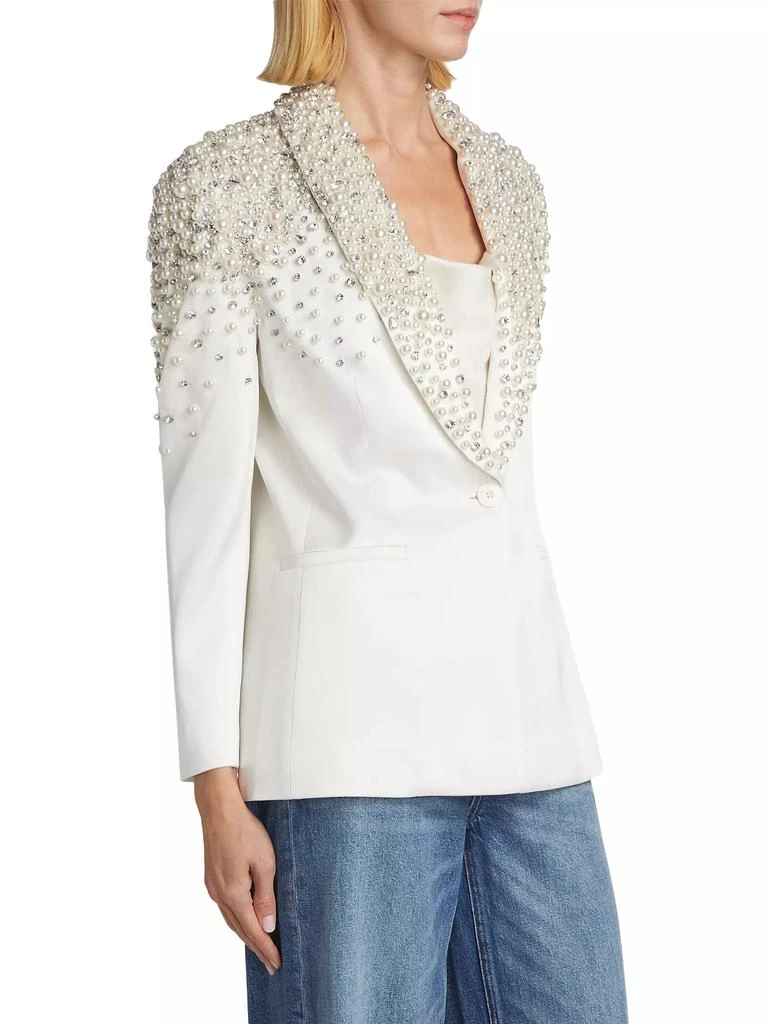 Alice + Olivia Ivan Faux Pearl & Crystal-Embellished Blazer 4