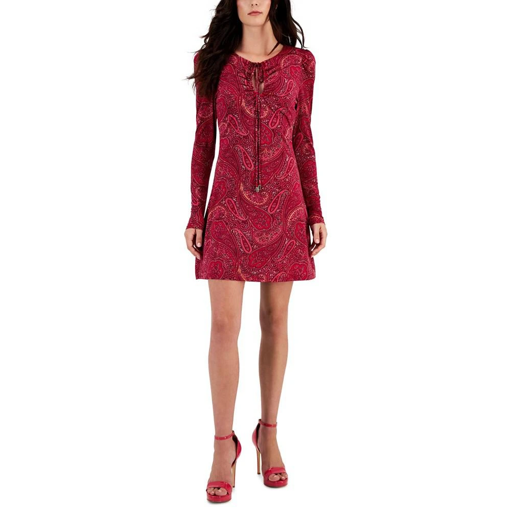 RACHEL Rachel Roy Women's Paisley Keyhole Mini Dress 1