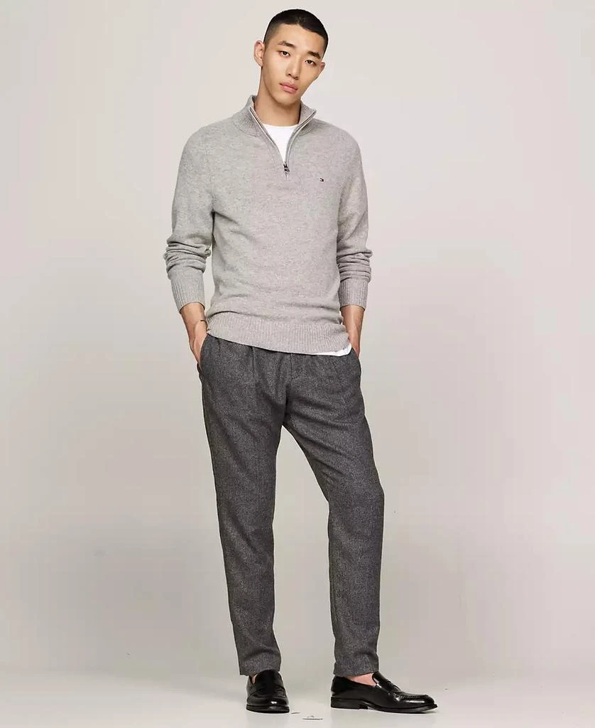 Tommy Hilfiger Men's Brushed Herringbone Harlem Pleated Trousers 4