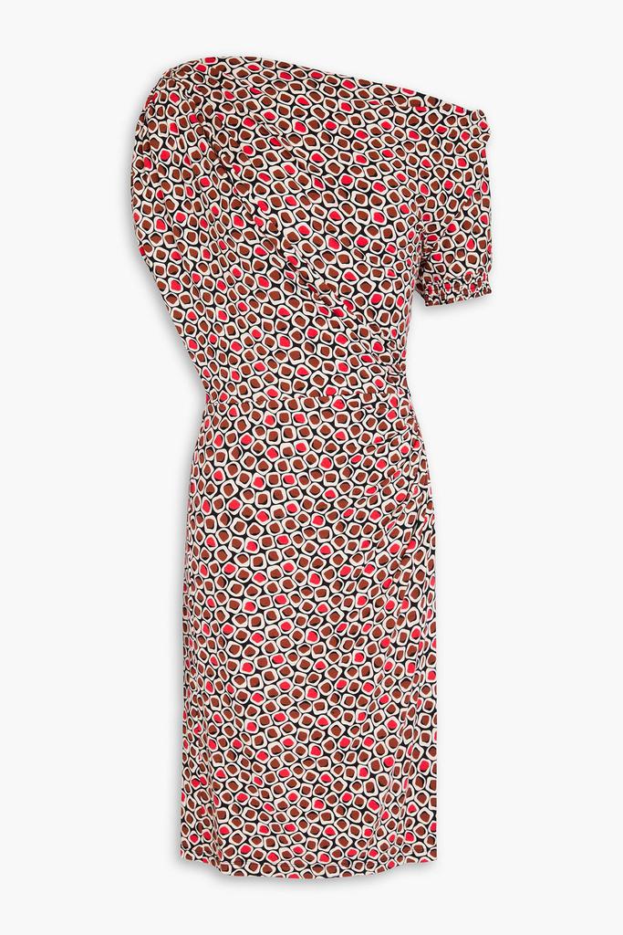Diane von Furstenberg Mel one-shoulder printed stretch-jersey dress