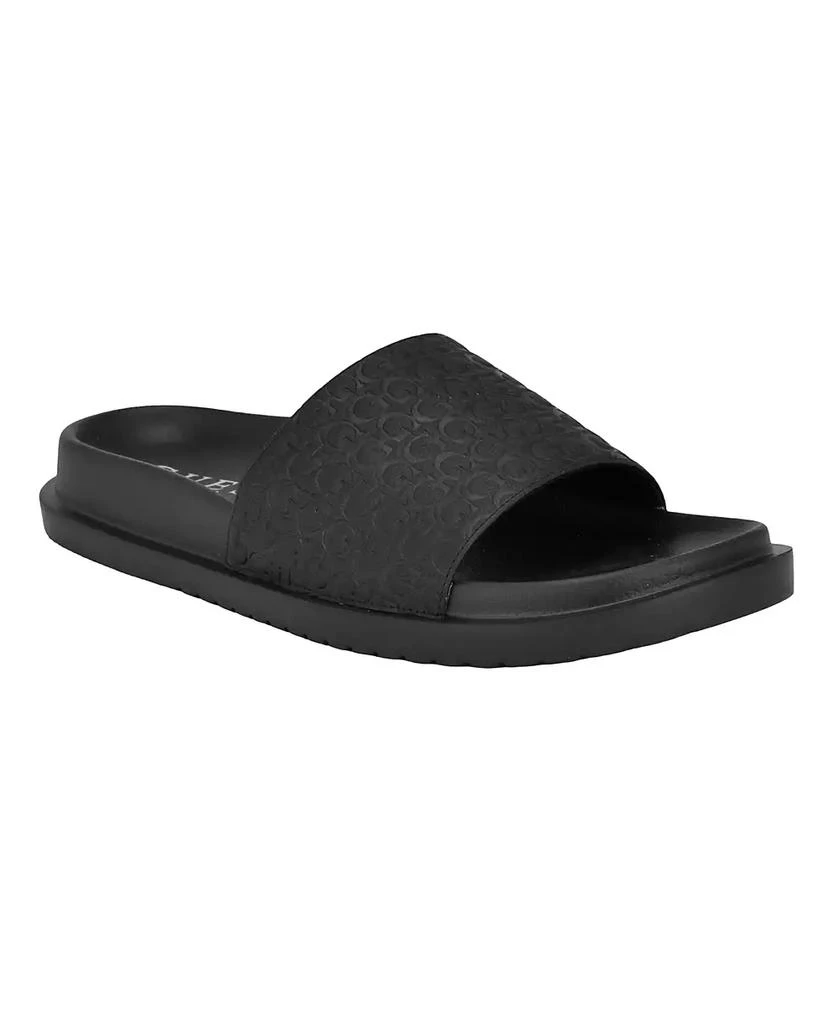 Guess Men’s Vumble Triangle Emblem Fashion Slide Sandal Black Size 11M GUESS Men main image 4