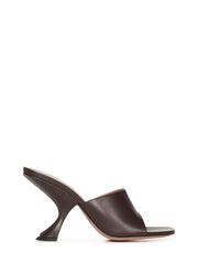 サンダル・ミュール AMINA MUADDI Women Sandals TAYLOR SLIPPER 90 NAPPA BLACK Taylor Slipper 90 Coffee Nappa