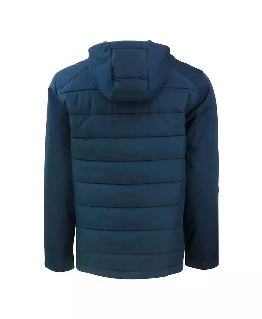 Cutter & Buck Men's Navy Notre Dame Fighting Irish Evoke Hybrid Softshell Full-Zip Hoodie Jacket 2