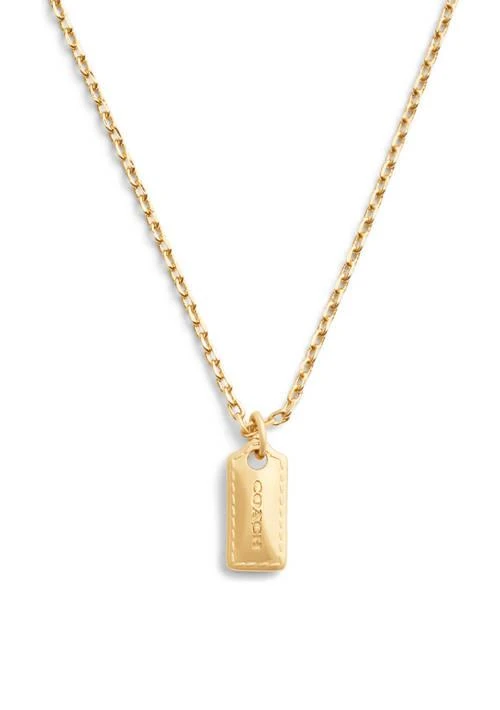Coach Signature Stitched Hangtag Pendant Necklace 1