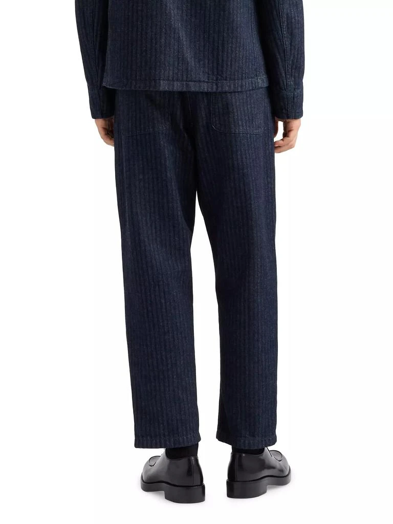 Prada Wide-Leg Chevron Denim Jeans 3