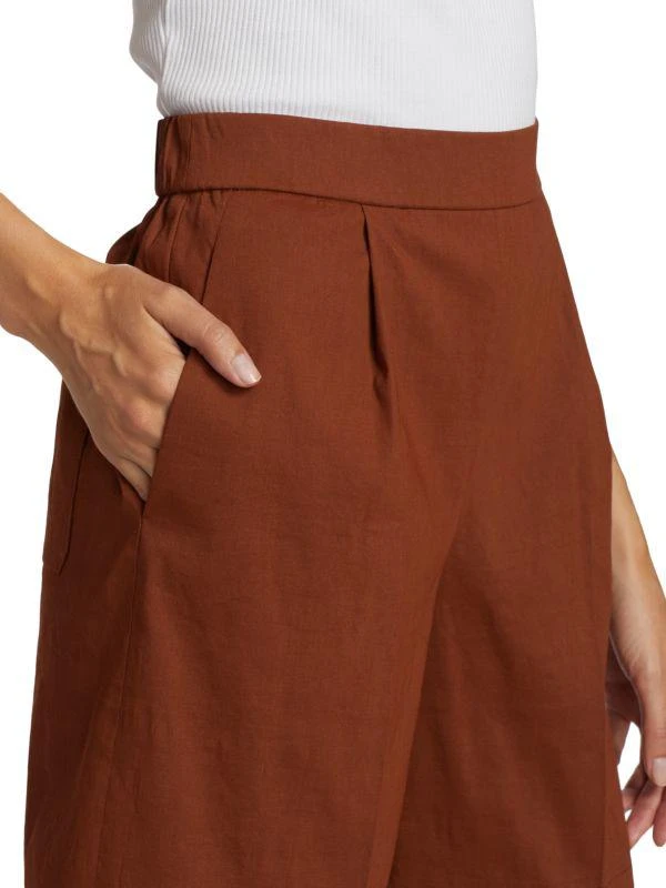 Theory Pleated Wide Leg Shorts 4