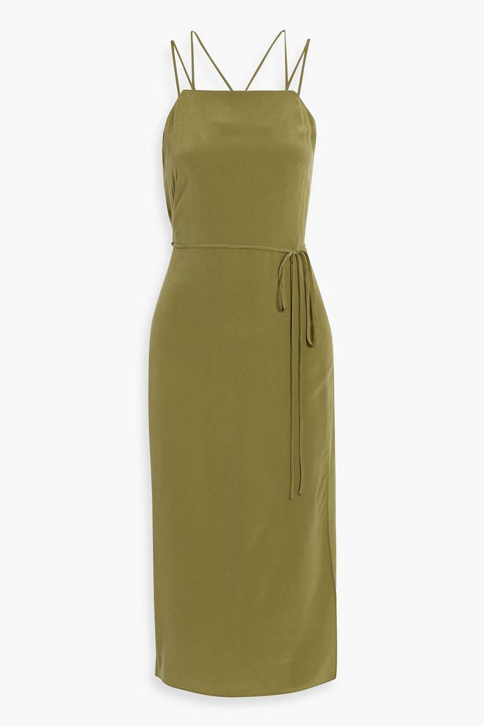 Equipment Carris wrap-effect washed-silk midi dress