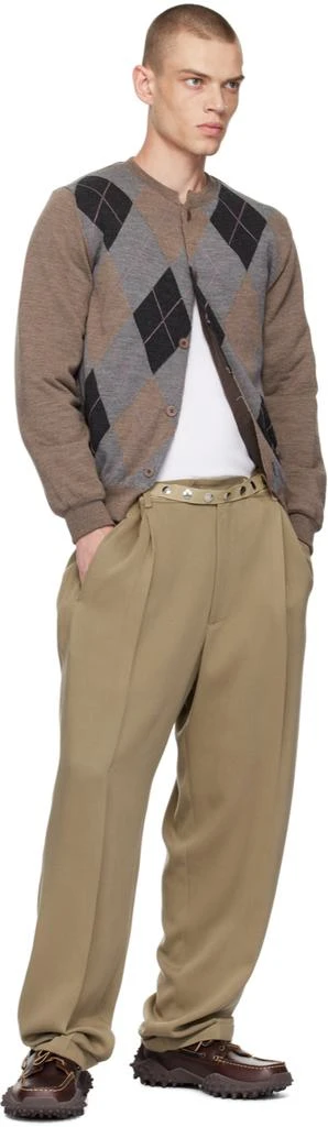 Magliano Brown Argyle Cardigan 4