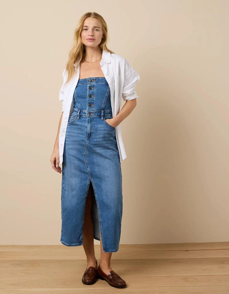 white christmas dresses Agnes Denim Overall Dress