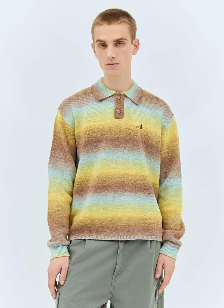 Awake NY Ombre Polo Collar Sweater 1
