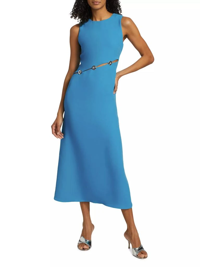 Simon Miller Simm Asymmetric Buttoned Midi Dress 2