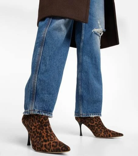 Gianvito Rossi Dasha animal-print leather ankle boots 4