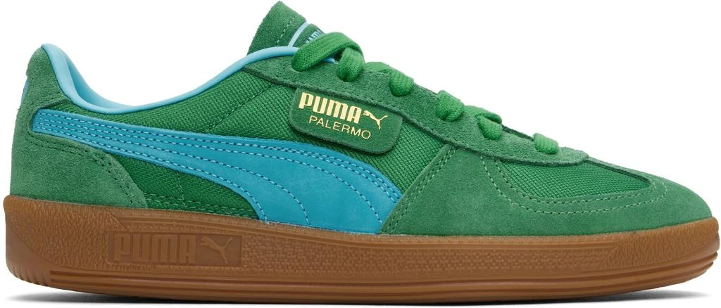 Puma Green & Blue Palermo Vintage Update Sneakers 1