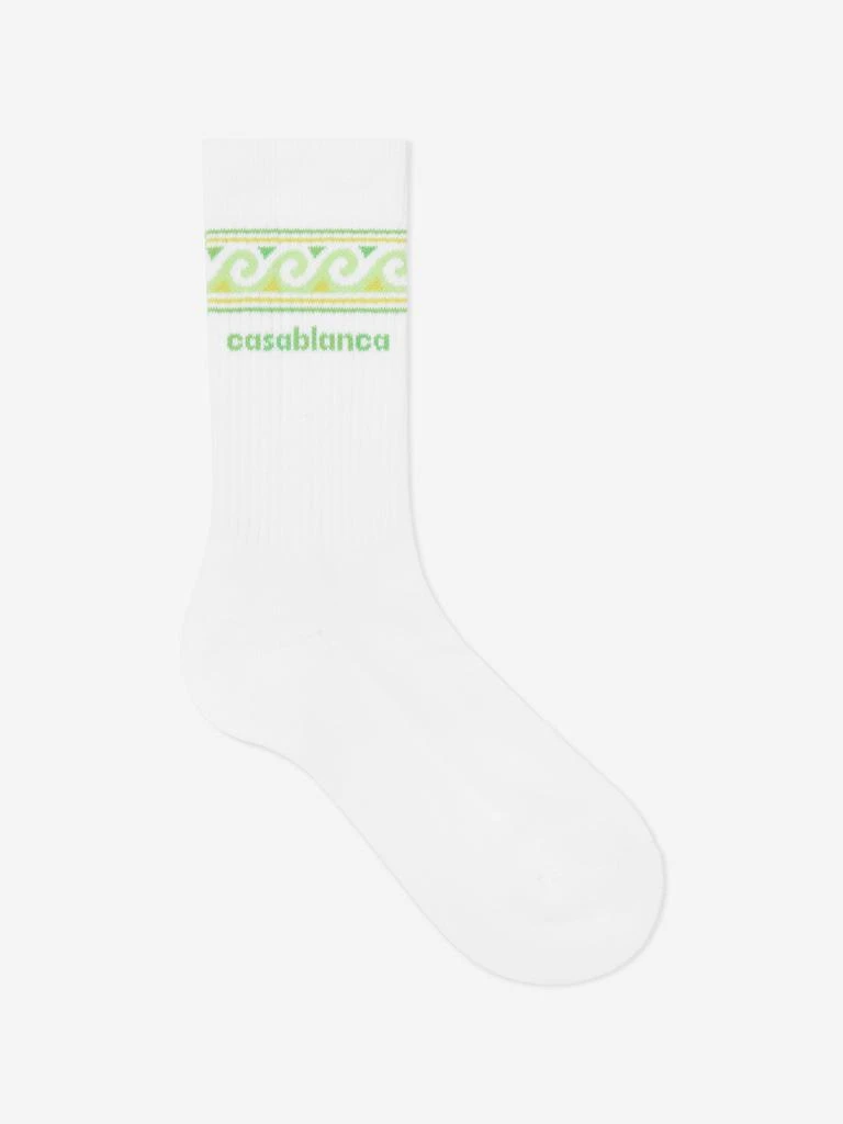 Casablanca Casablanca Kids Knitted Wave Soprt Socks in White