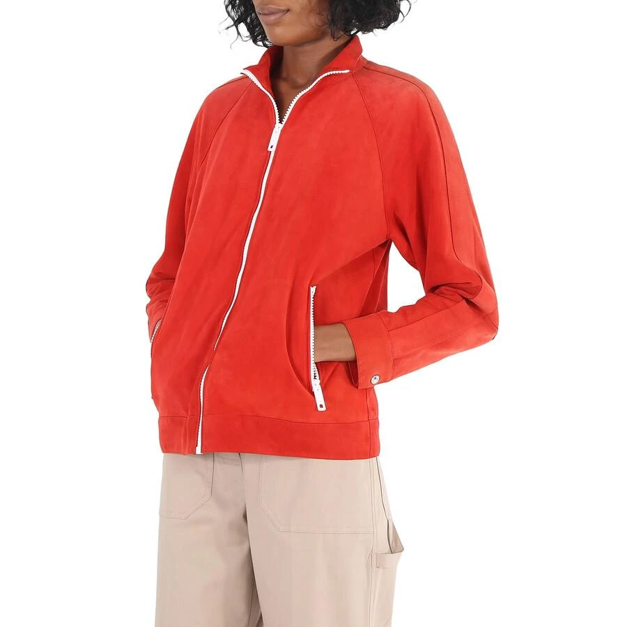 Burberry Open Box - Burberry Ladies Bright Red Suede Bomber 2