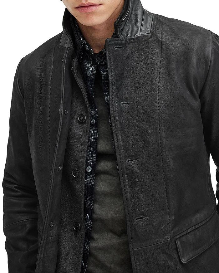 ALL SAINTS Survey Layered Leather Blazer 6
