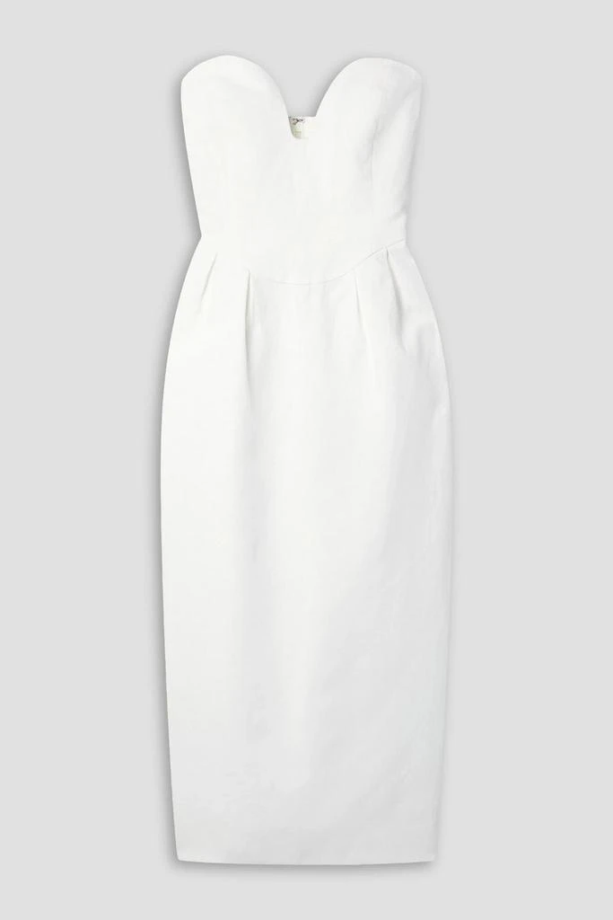 Mara Hoffman Isla strapless TENCEL™ Lyocell and linen-blend midi dress 1