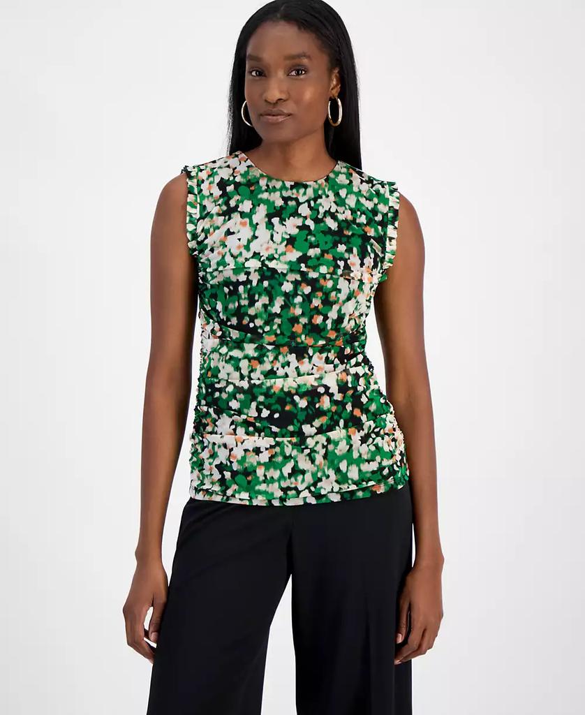 売れ筋商品|||バースリー カットソー トップス レディース Women's Printed Button-Front Blouse, Exclusively at Macy's Green Chili Multi Bar III Women's Printed Button-Front Blouse, Exclusively at