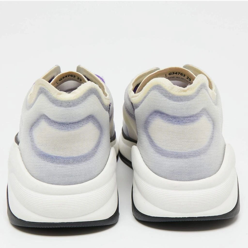 Chanel Chanel Purple/White Net And Fabric Lyrca Logo Trainers Sneakers Size 39 5