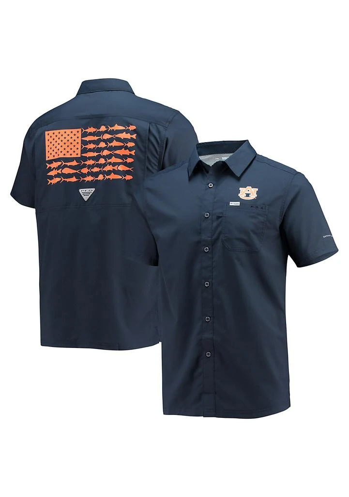 Columbia NCAA PFG Auburn Tigers Slack Tide Camp Button-Up Shirt