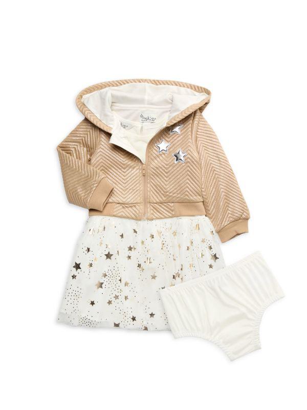 Pippa & Julie Baby Girl's 3-Piece Dress, Jacket & Bloomers Set