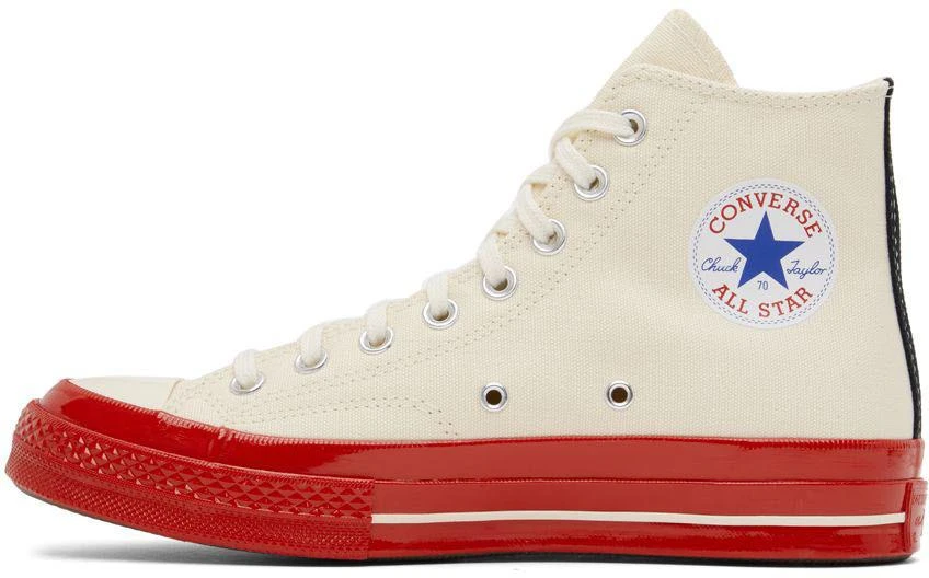 Comme des Garcons Off-White & Red Converse Edition Chuck 70 Sneakers 3