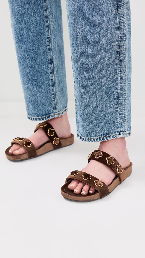 Larroude Milan Piccolo Velvet Slides
