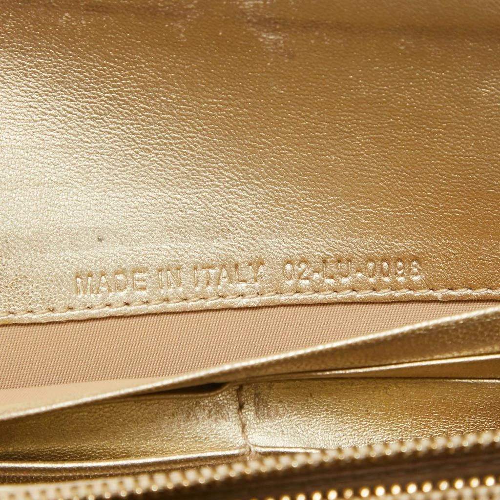Dior Dior Gold Oblique Embossed Patent Leather Continental Wallet 10