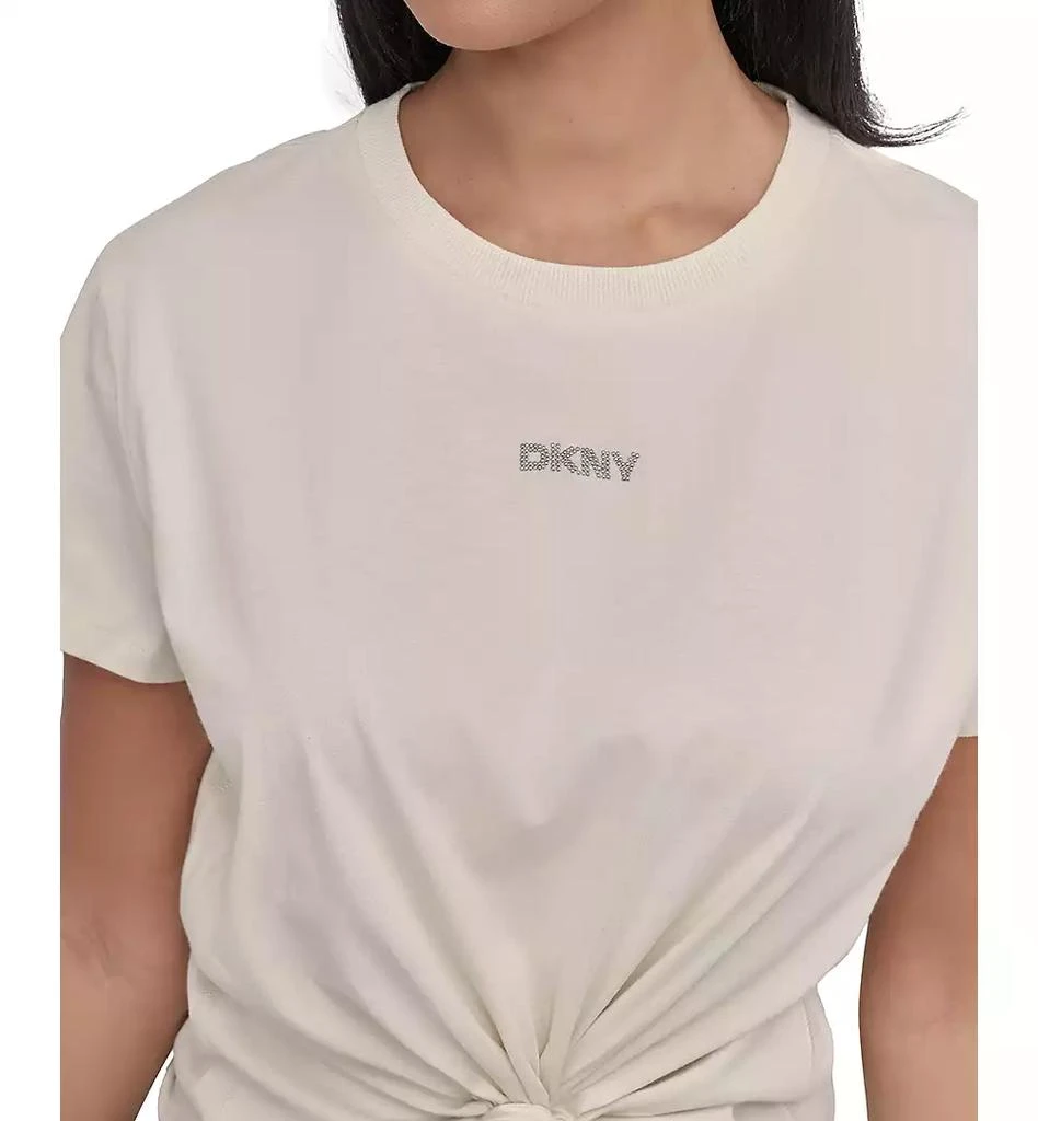 DKNY Women's Studded-Logo T-Shirt 5
