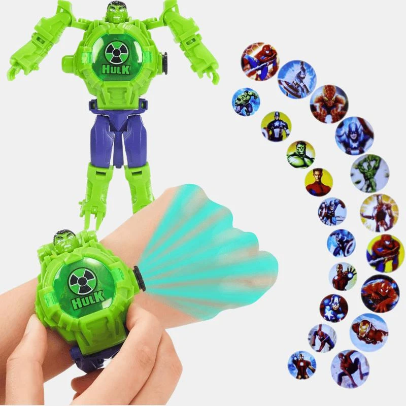 Vigor Super Hero Watch For Boys 21 Images Projector  3D Watch Wall Image Projector Smart Watch Digital Wrist Watch For Kids Boys Bulk 3 Sets STYLE: 3 PACK 2