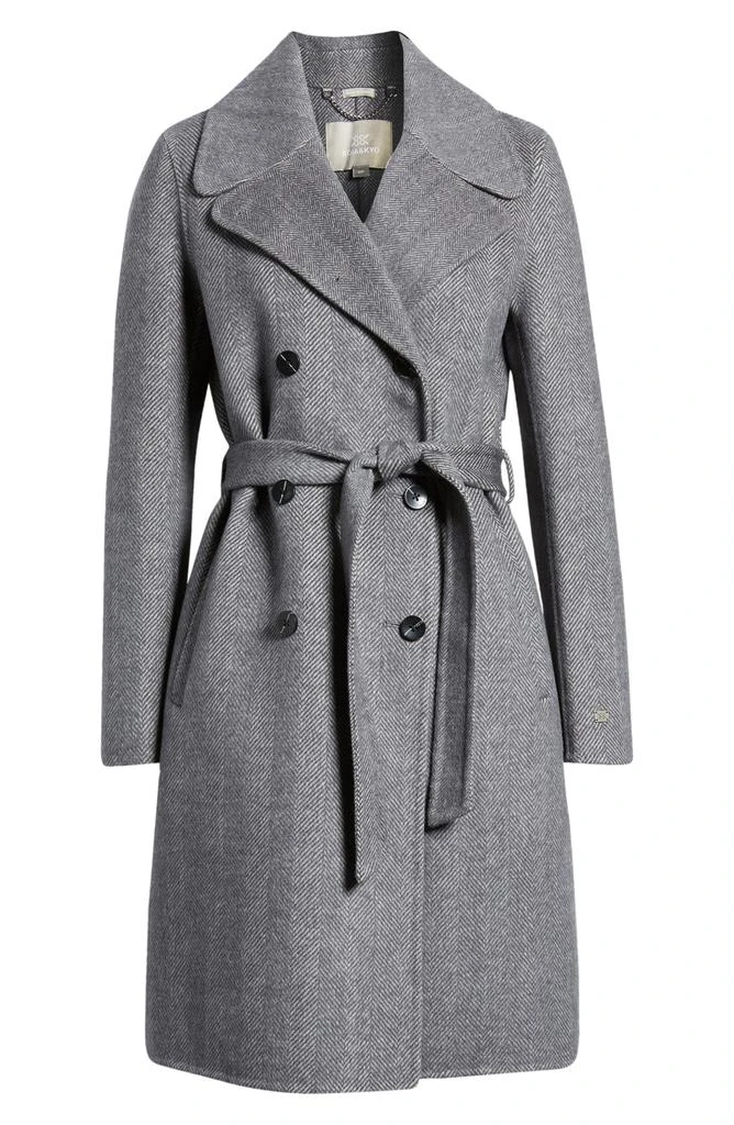Soia & Kyo Safira Double Breasted Wool Herringbone Coat 6