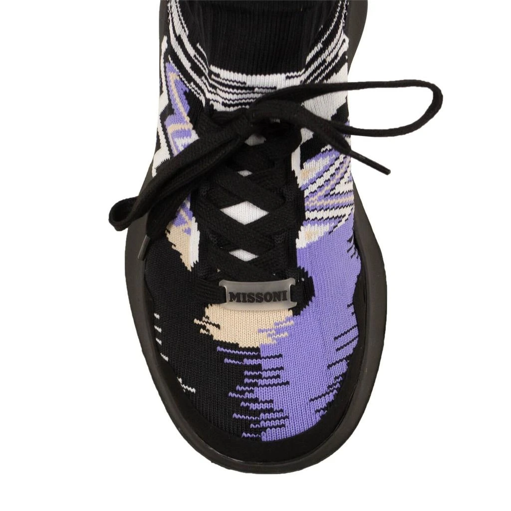 Missoni Purple ACBC Fly Knit Chevron Low Top Sneakers 6