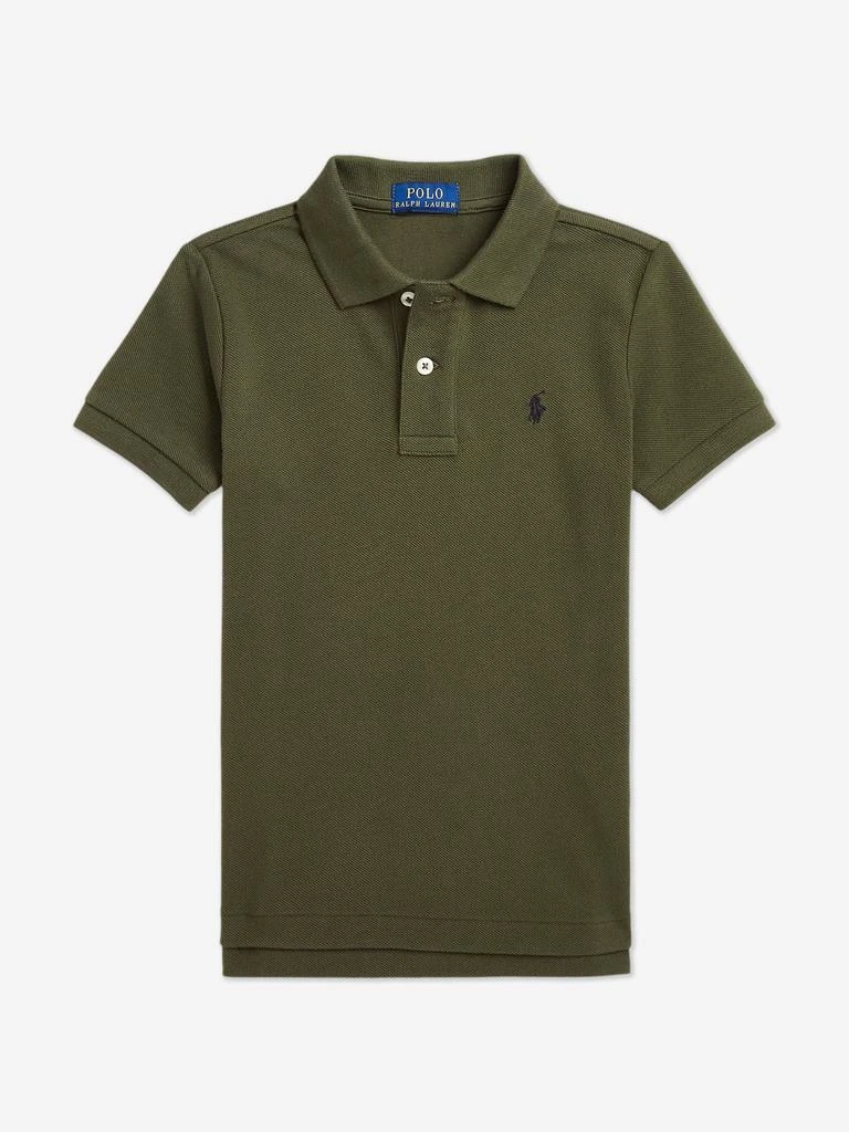 Ralph Lauren Kids Boys Logo Polo Shirt in Green 1