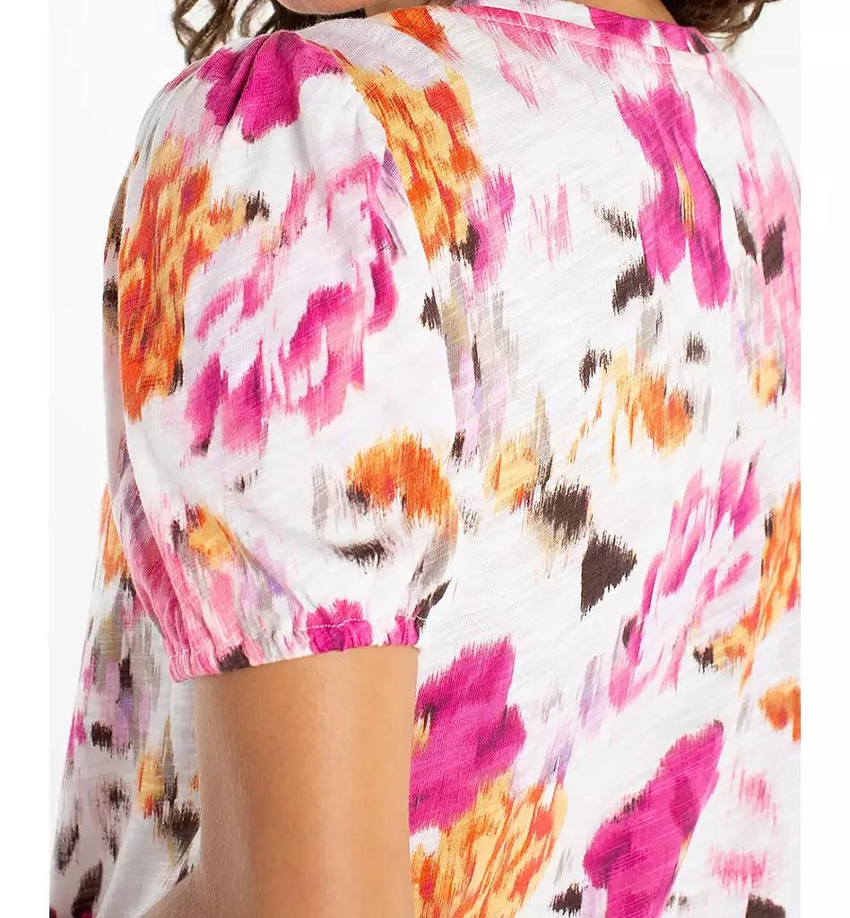 Liverpool Los Angeles Petite Puff Sleeve Scoop Neck Top 3