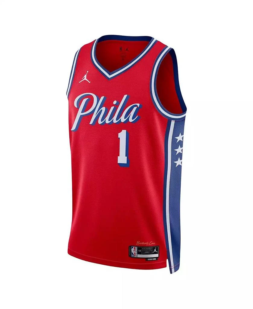 Jordan Men's James Harden Red Philadelphia 76ers Statement Edition Swingman Jersey 3