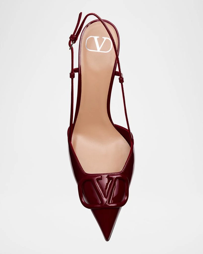 Valentino VLogo Patent Slingback Pumps 6